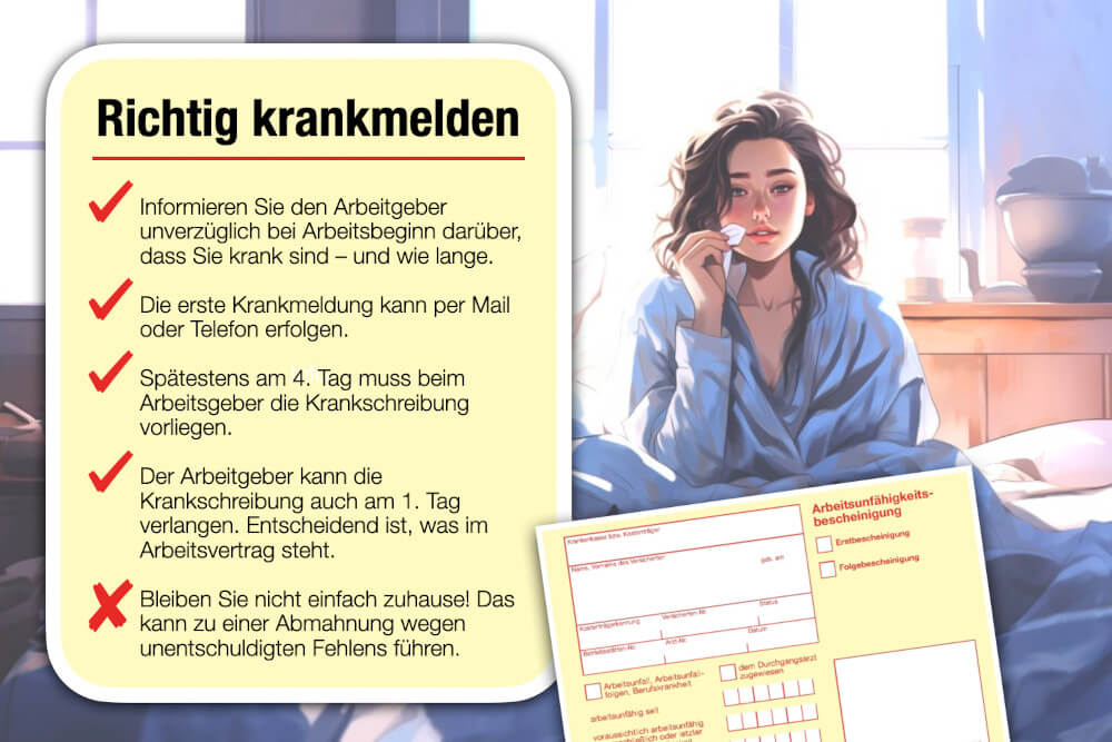 Sich Krankmelden Regeln Richtig Beispiel