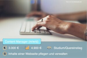 Content Manager Werden Beruf Steckbrief Studium Aufgaben